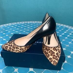 NEW/BOX COLE HAAN KYLE ANIMAL PRINT LEOPARD LEATHER PUMPS